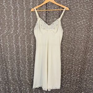 Vintage‎ ILGWU Union Made White Lace Slip Dress Women's 36